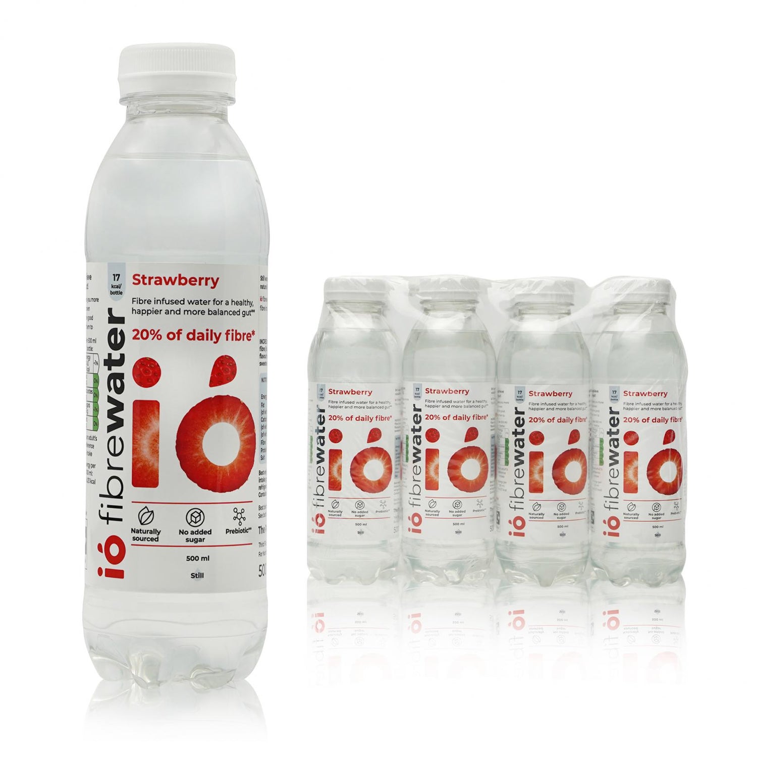 ió fibrewater Strawberry 500ml