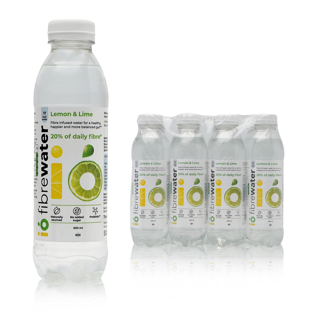 ió fibrewater Lemon & Lime 500ml
