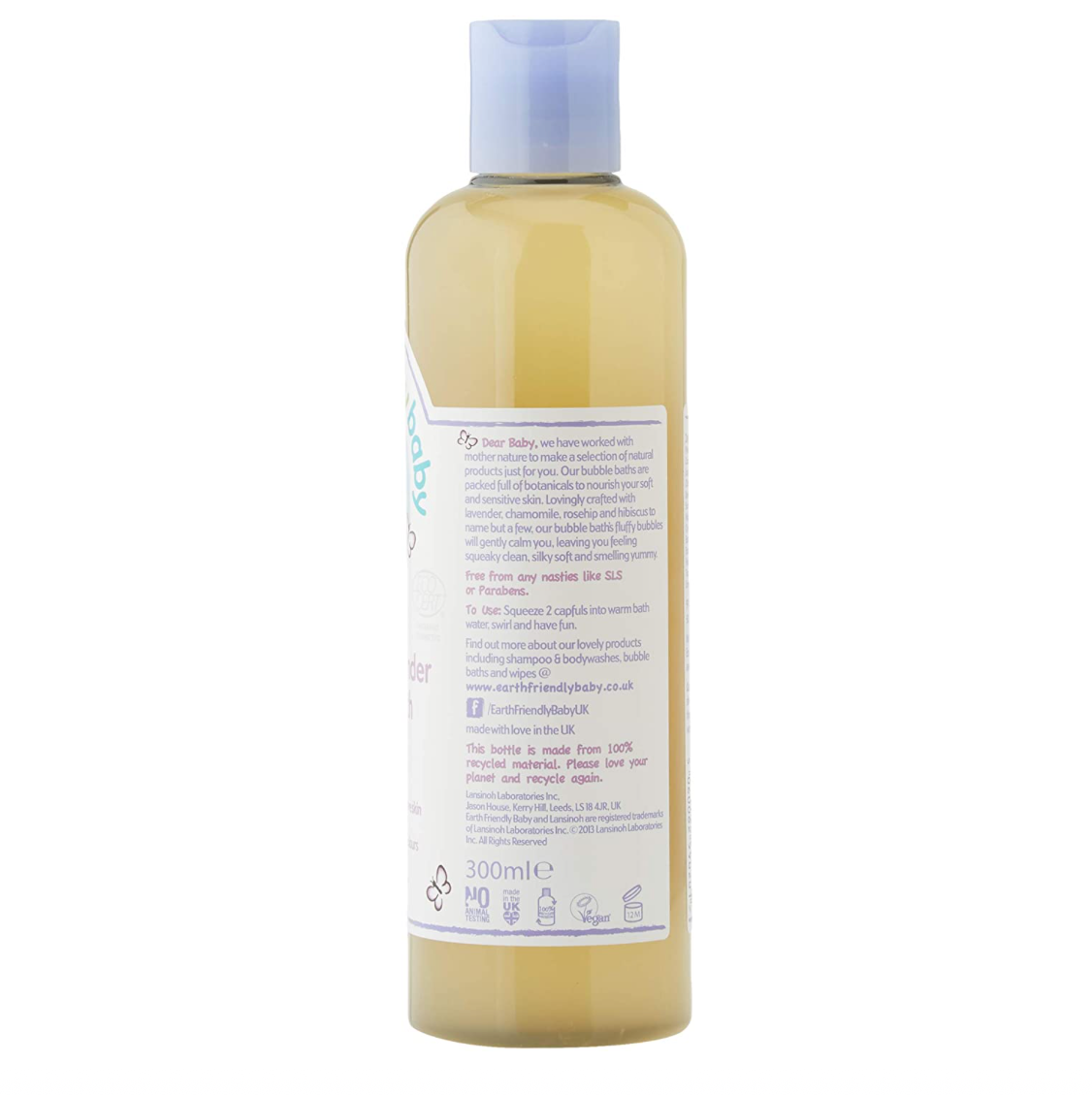 Earth Friendly Calming Lavender Bubble Bath (Baby) 300ml