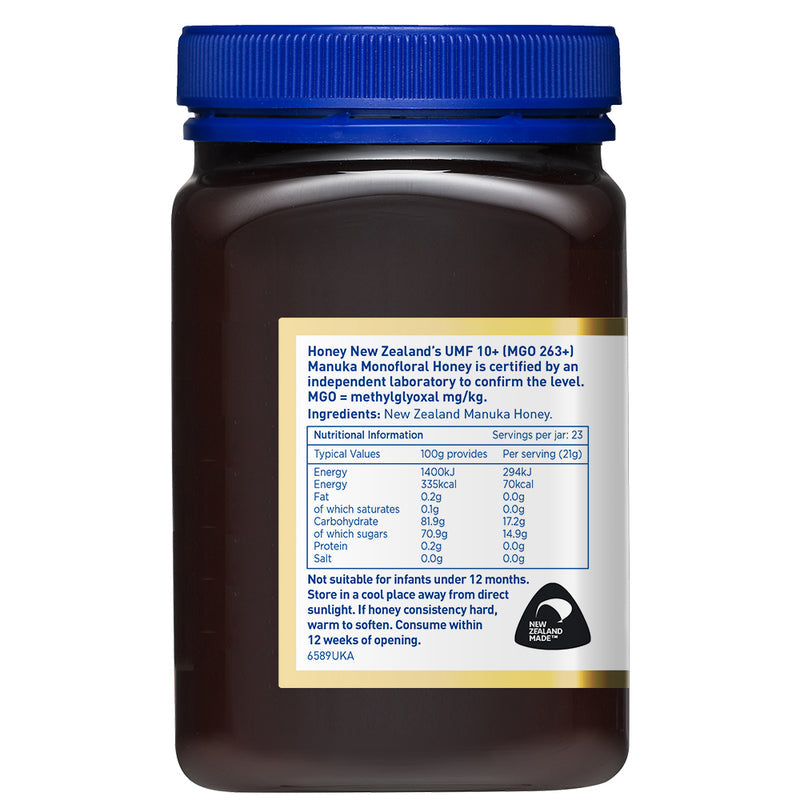 HNZ Manuka Honey UMF 10+ MGO 263 500g