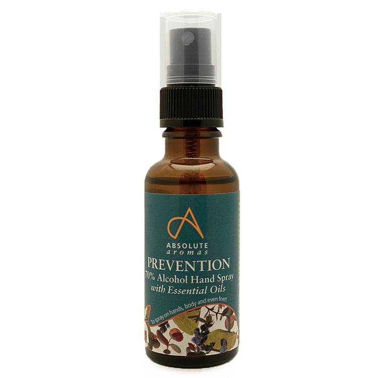 Absolute Aromas Prevention 70% Alcohol Hand Spray Sanatiser 30ml