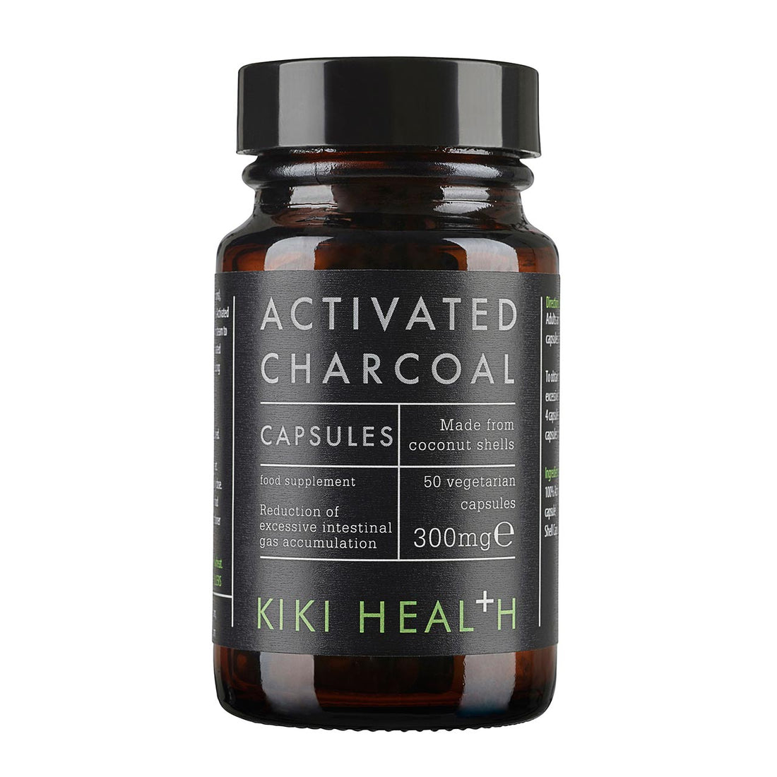 KIKI Activated Charcoal Capsules 50 vegcaps