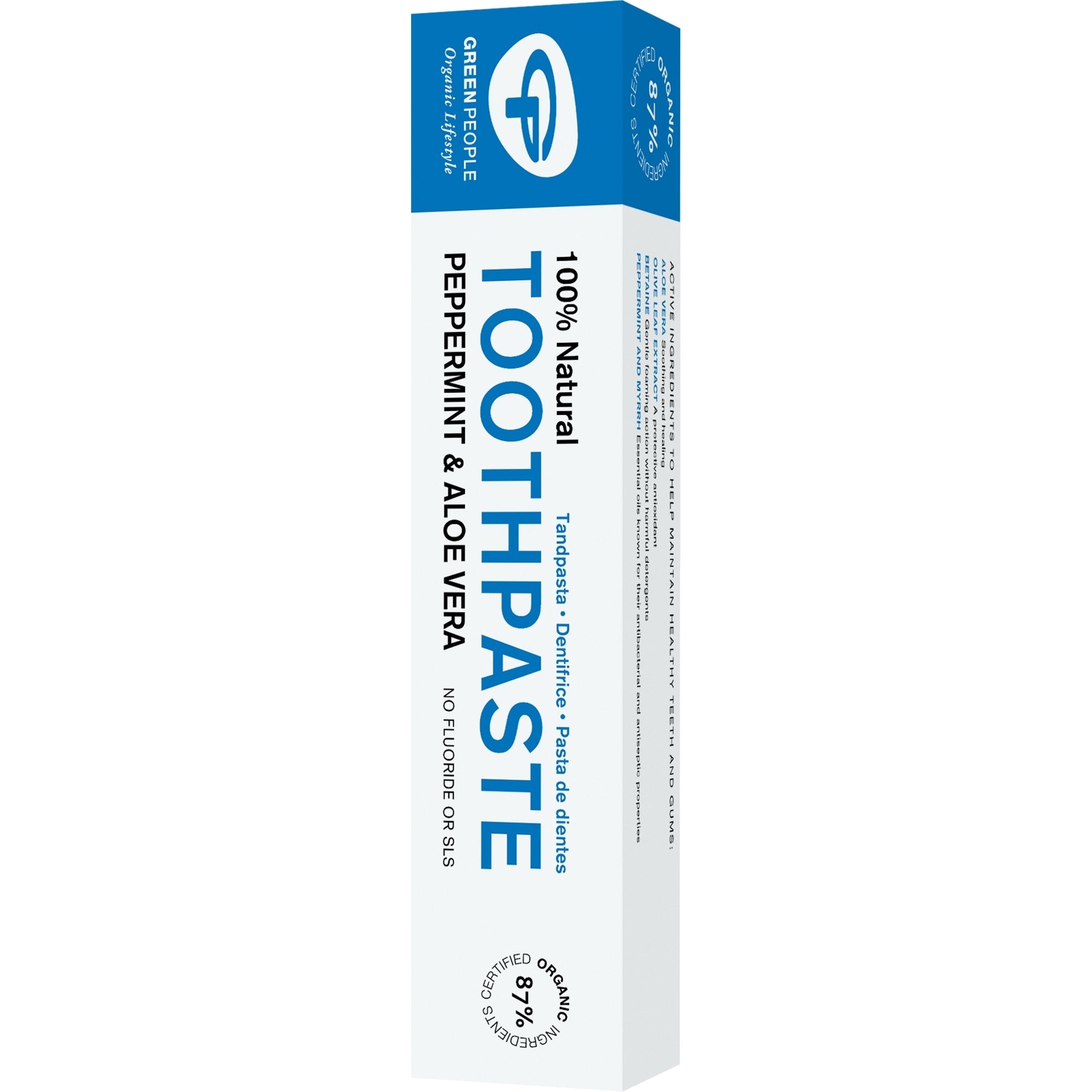 Green People Organic Natural Peppermint & Aloe Vera Tooth Paste