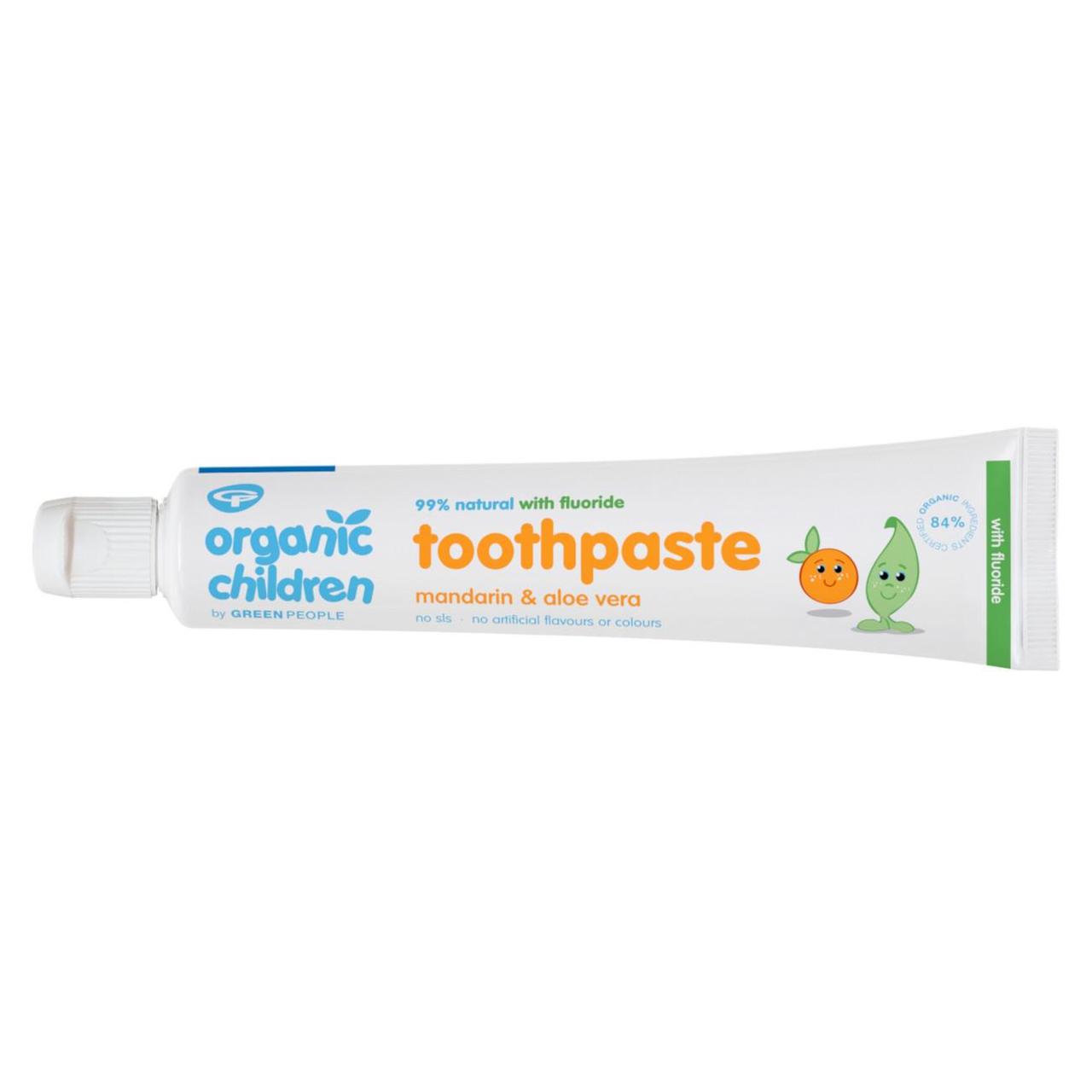 Green People Organic Children Toothpaste Mandarin and Aloe Vera No Fluoride 50ml