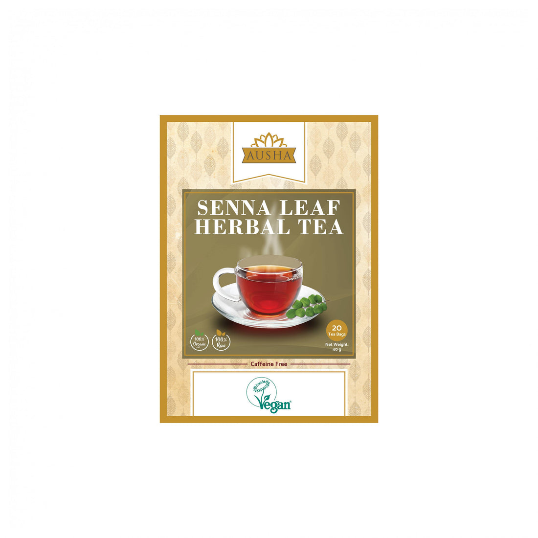 Ausha Senna Leaf Herbal Tea 20 Teabags