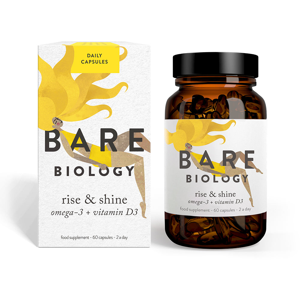 Bare Biology Rise &amp; Shine Omega-3 + Vitamin D3 60&