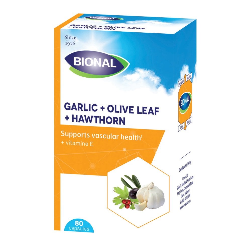 Bional Garlic + Olive Leaf + Hawthorn 80&