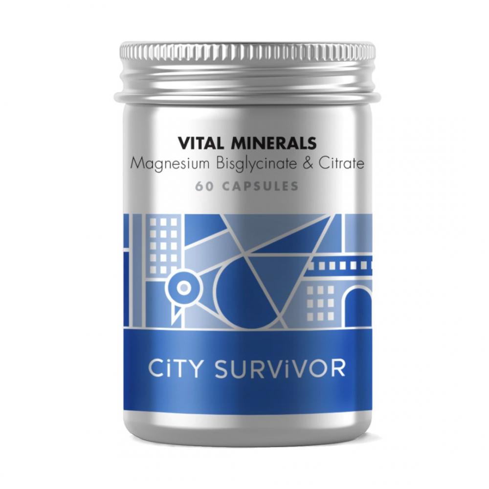 City Survivor Vital Minerals Magnesium Bisglycinate and Citrate 60&