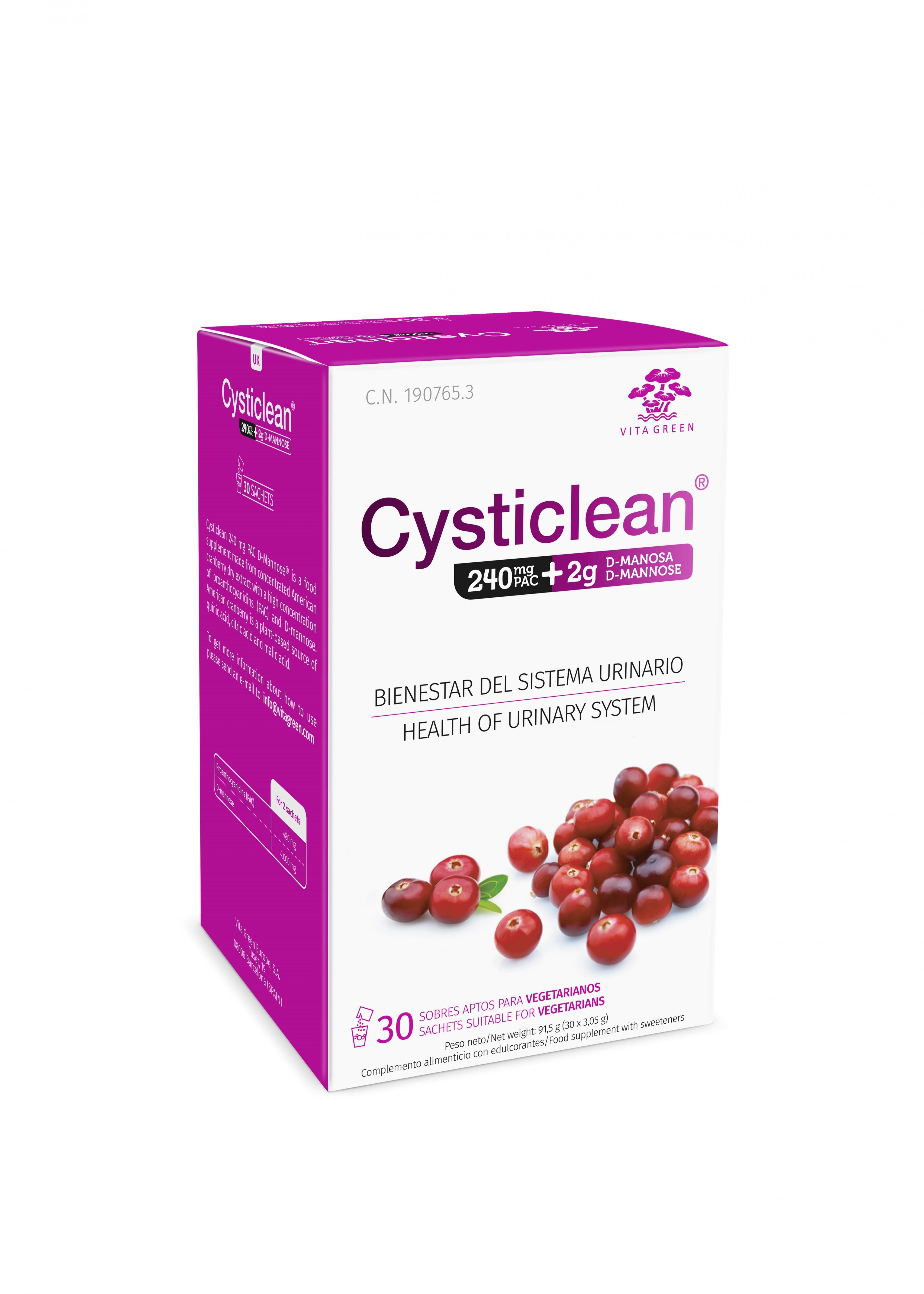 Cysticlean 240mg PAC + D-Mannose 30 Sachets