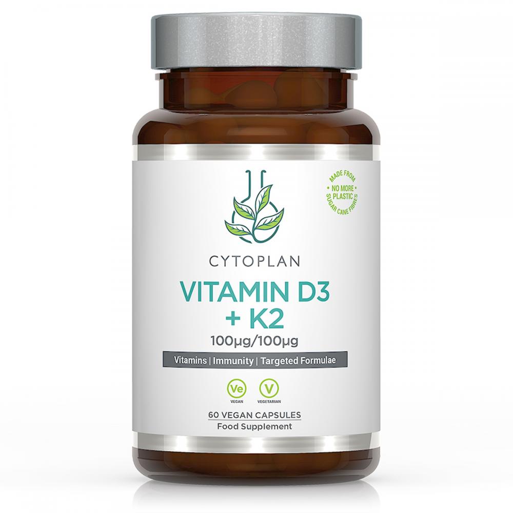 Cytoplan Vitamin D3 + K2 (Vegan) 60 Capsules