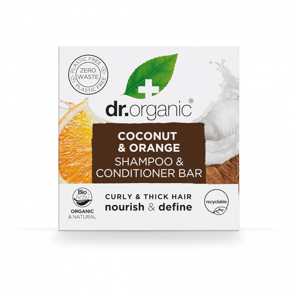 Dr Organic Coconut &amp; Orange Shampoo &amp; Conditioner Bar 75g