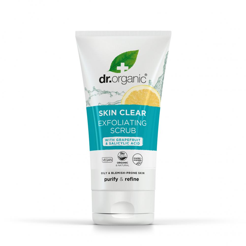 Dr Organic Skin Clear Exfoliating Scrub with Grapefruit &amp; Salicylic Acid 150ml