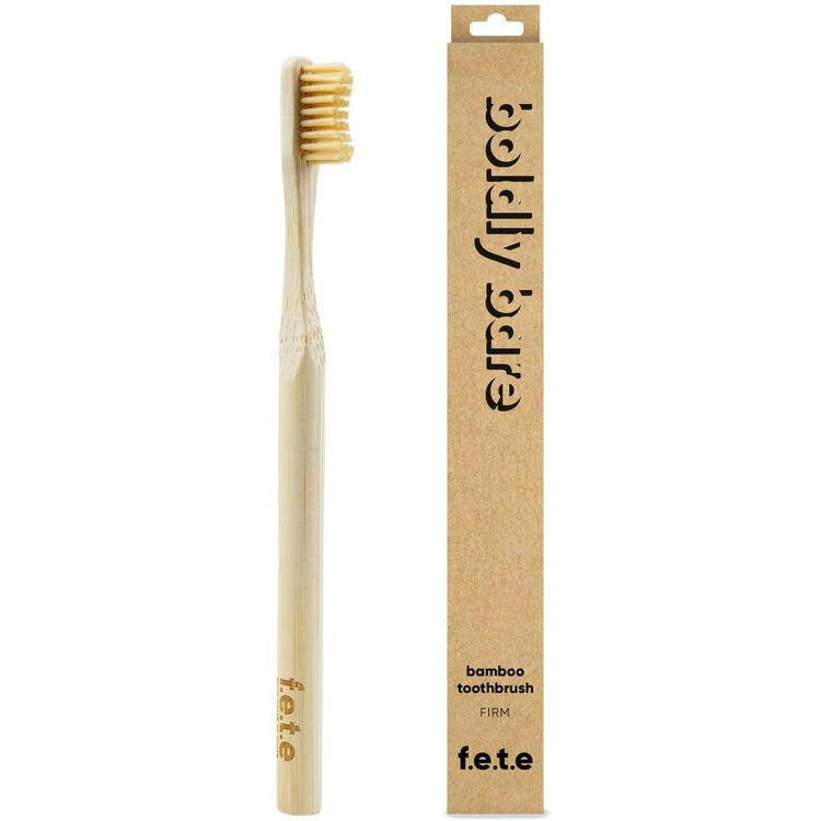 F.E.T.E Bamboo Toothbrush Firm Bristles - Boldly Bare (Natural)