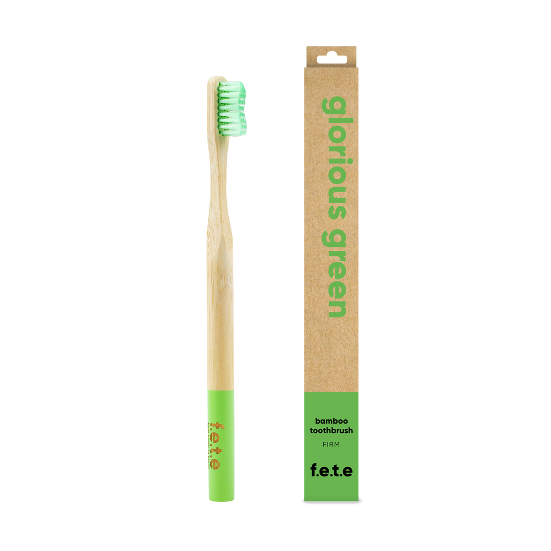 F.E.T.E Bamboo Toothbrush Firm Bristles - Glorious Green