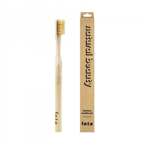 F.E.T.E Bamboo Toothbrush Medium Bristles - Natural Beauty