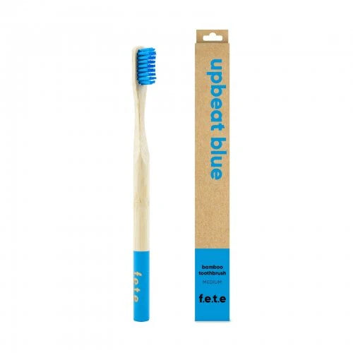 F.E.T.E Bamboo Toothbrush Medium Bristles - Upbeat Blue