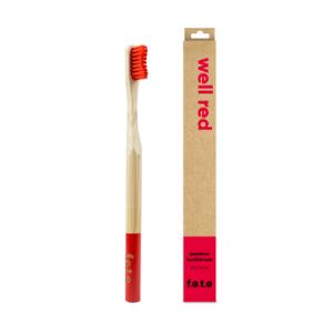 F.E.T.E Bamboo Toothbrush Medium Bristles - Well Red