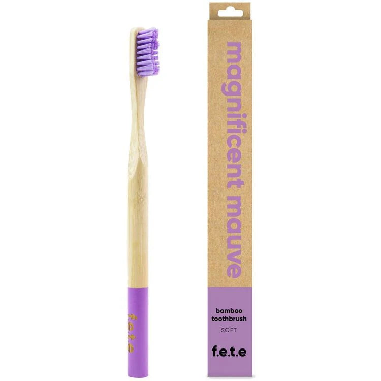 F.E.T.E Bamboo Toothbrush Soft Bristles - Magnificent Mauve