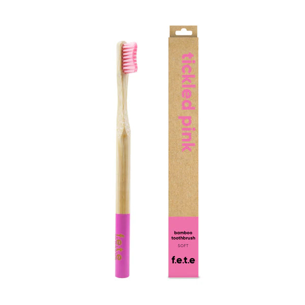 F.E.T.E Bamboo Toothbrush Soft Bristles - Tickled Pink