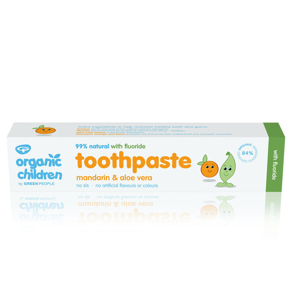 Green People Organic Children Toothpaste Mandarin and Aloe Vera No Fluoride 50ml