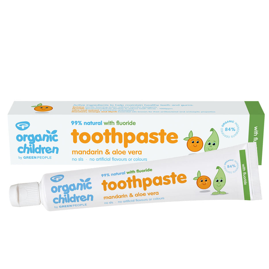 Green People Organic Children Toothpaste Mandarin and Aloe Vera No Fluoride 50ml