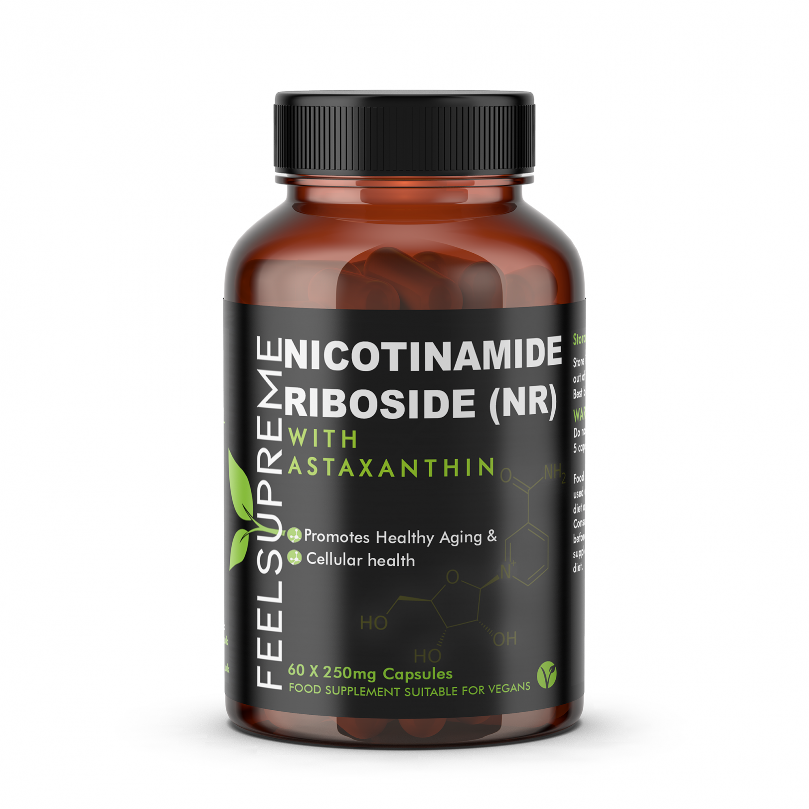 Feel Supreme Nicotinamide Riboside (NR) with Astaxanthin 60 Capsules