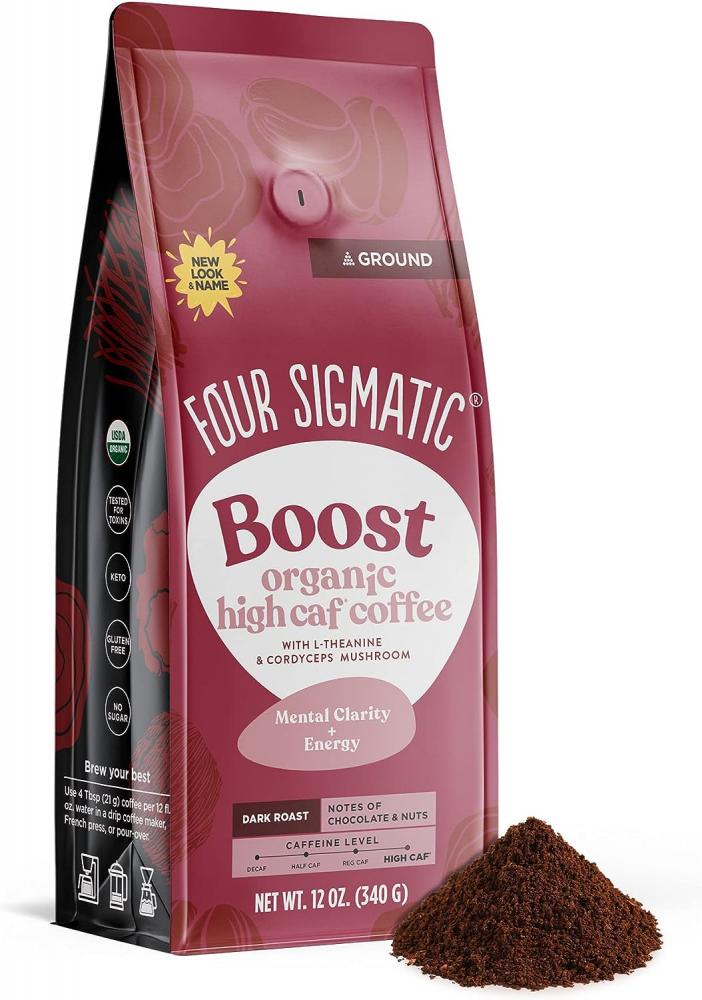 Four Sigmatic Boost Organic High Caf Coffee with L-Theanine &amp; Cordyceps Mushroom 340g