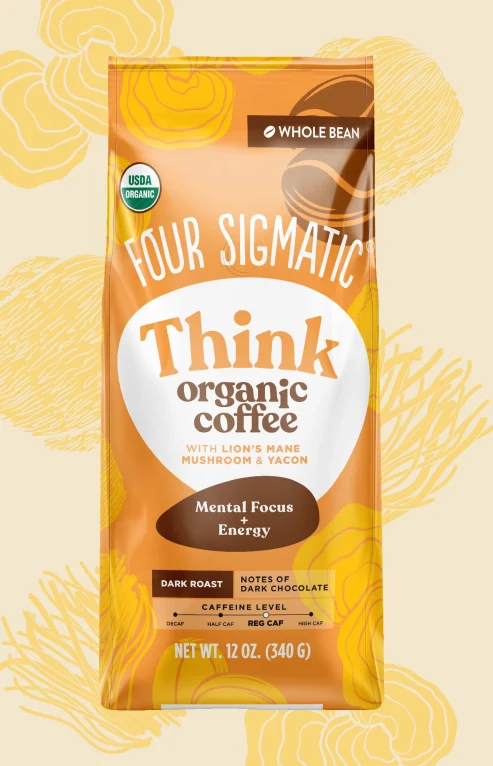 Four Sigmatic Whole Bean Think Organic Coffee with Lion&