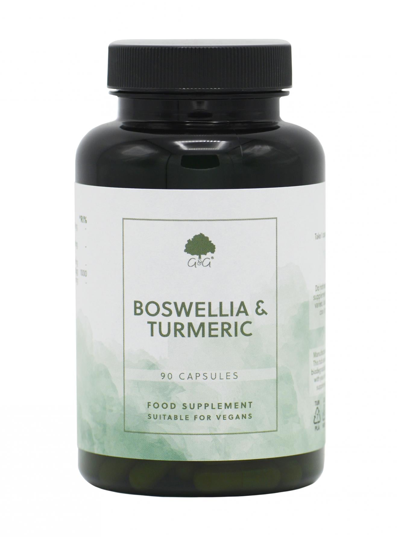 G&amp;G Vitamins Boswellia &amp; Turmeric 90 Capsules