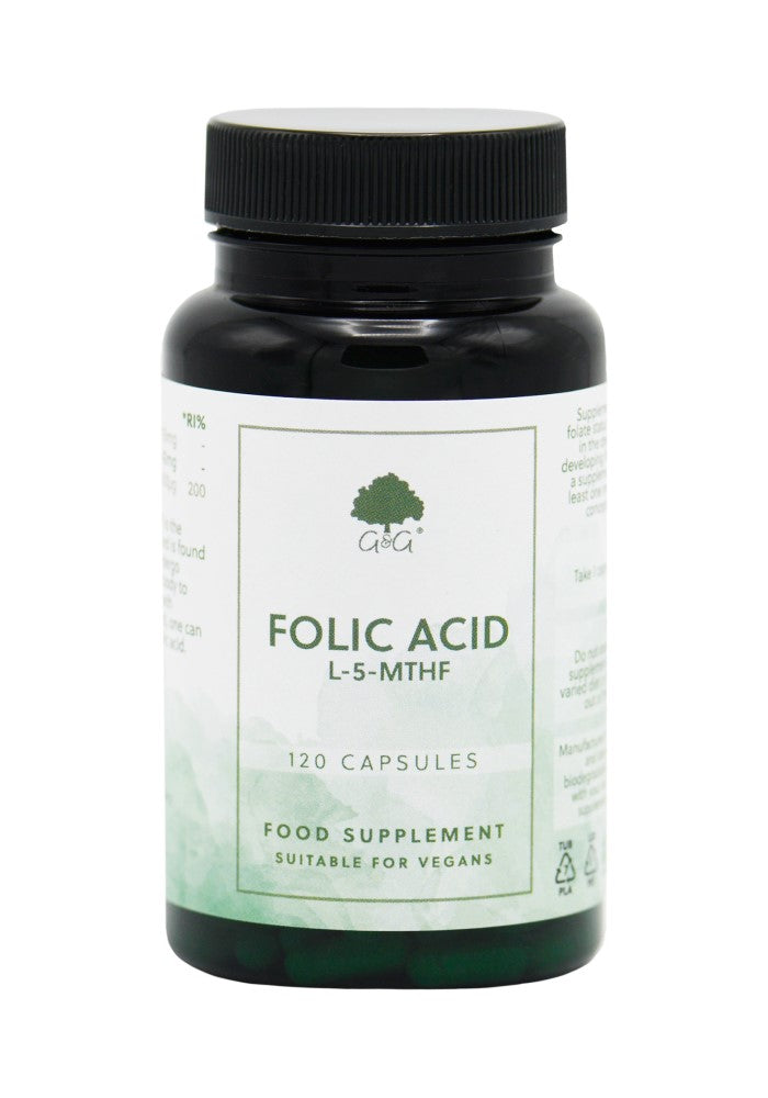 G&amp;G Vitamins Folic Acid Folate 120 Capsules