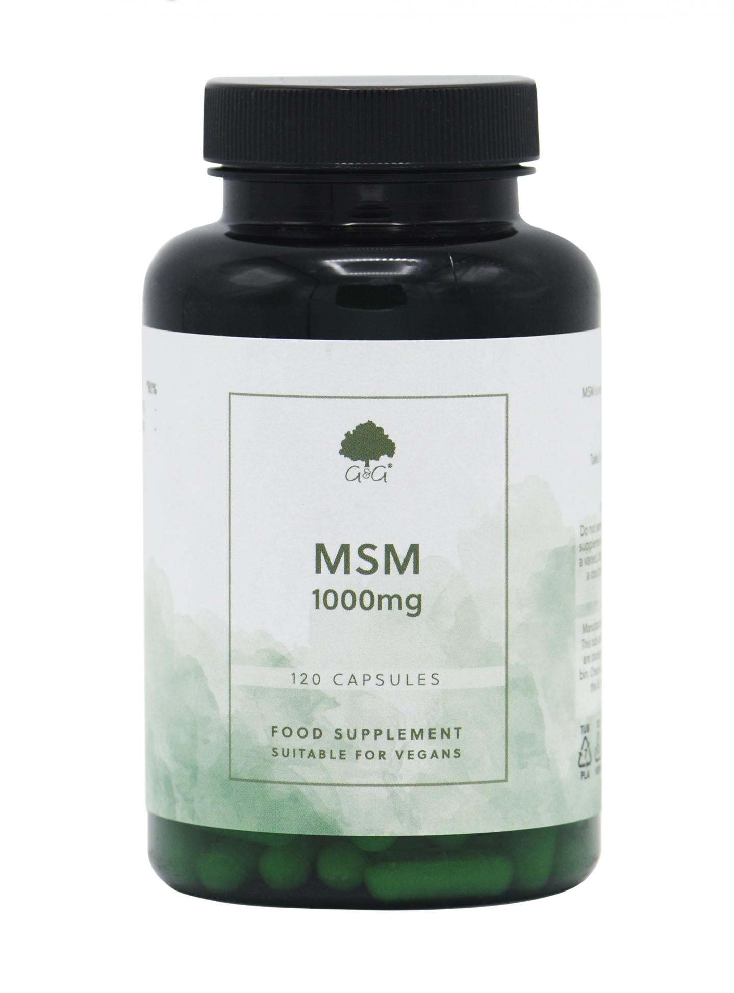 G&amp;G Vitamins MSM 1000mg 120 Capsules