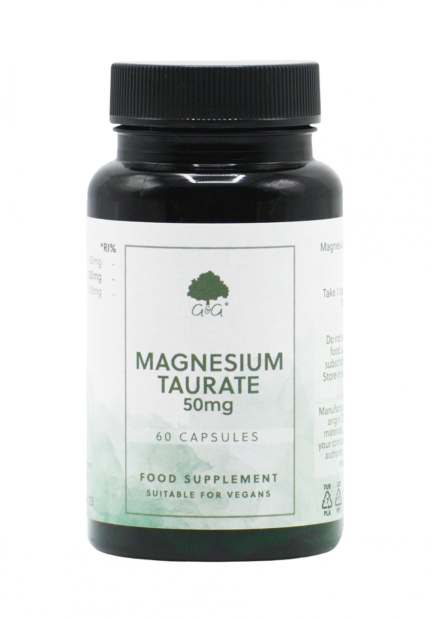 G&amp;G Vitamins Magnesium Taurate 50mg 60 Capsules