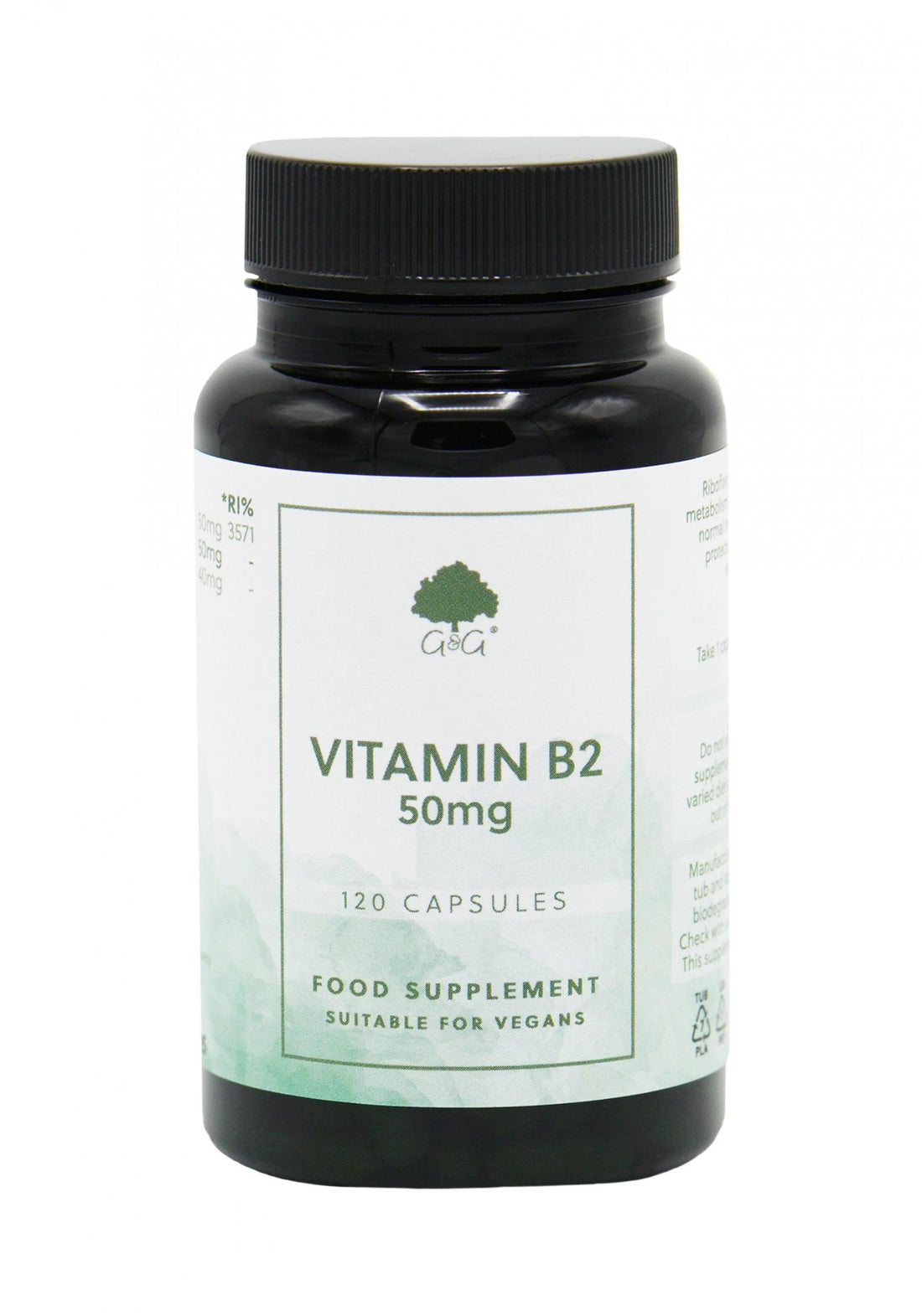 G&amp;G Vitamins Vitamin B2 50mg 120 Capsules