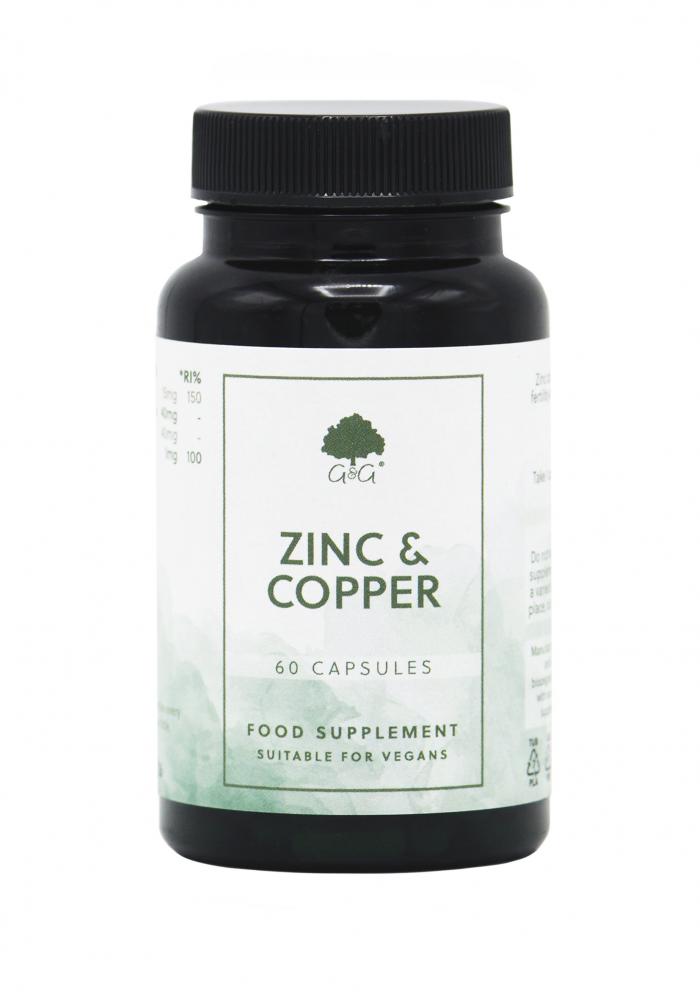 G&amp;G Vitamins Zinc &amp; Copper 60 Capsules