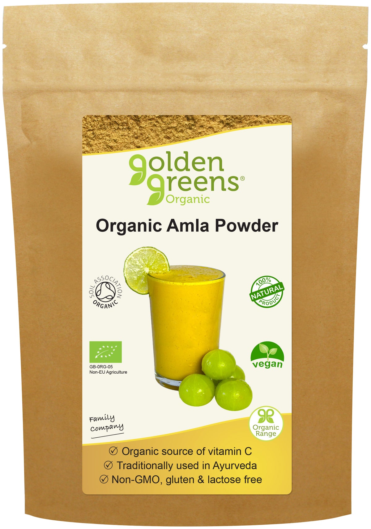 Golden Greens (Greens Organic) Organic Amla Powder 200g