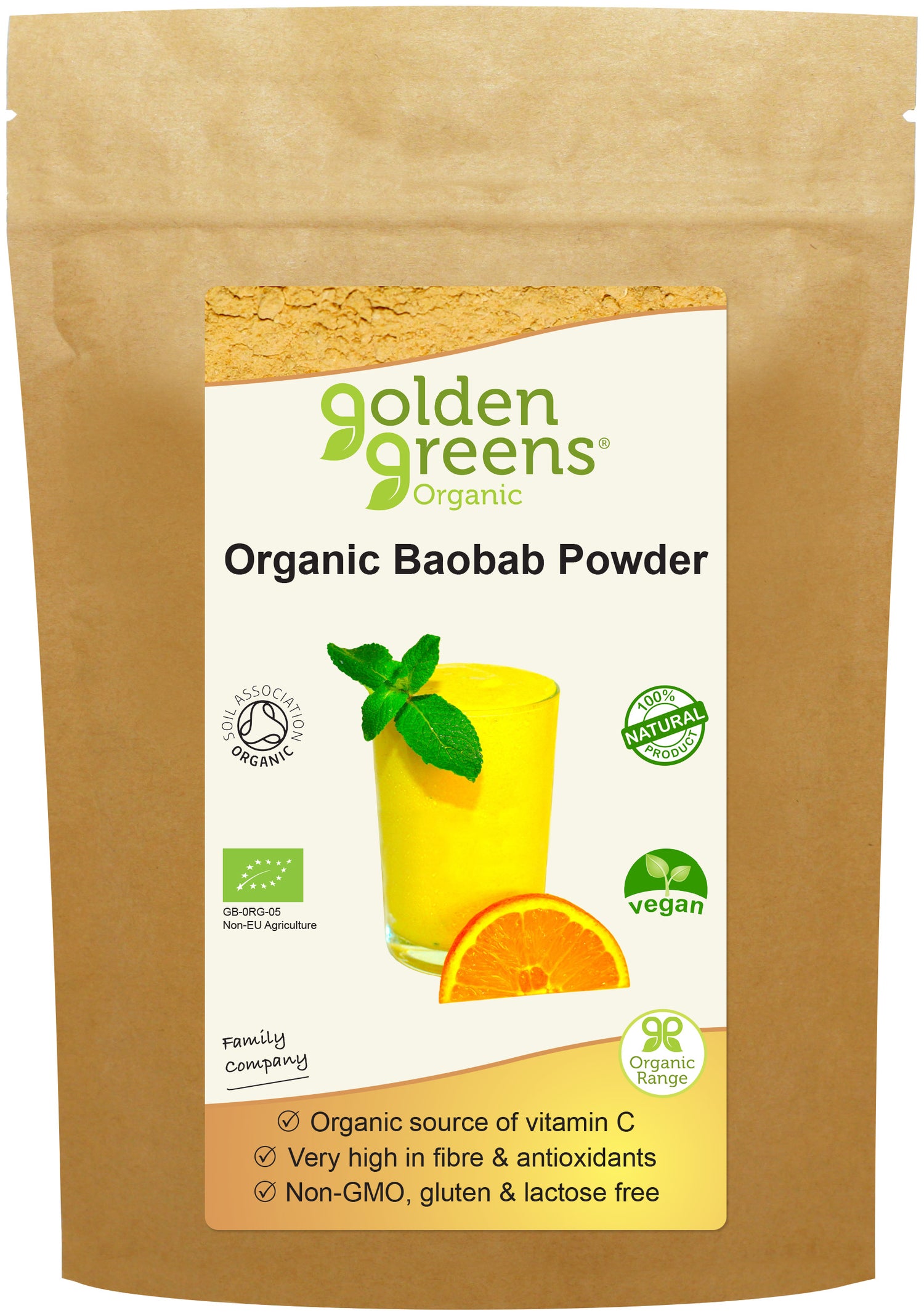 Golden Greens (Greens Organic) Organic Baobab Powder