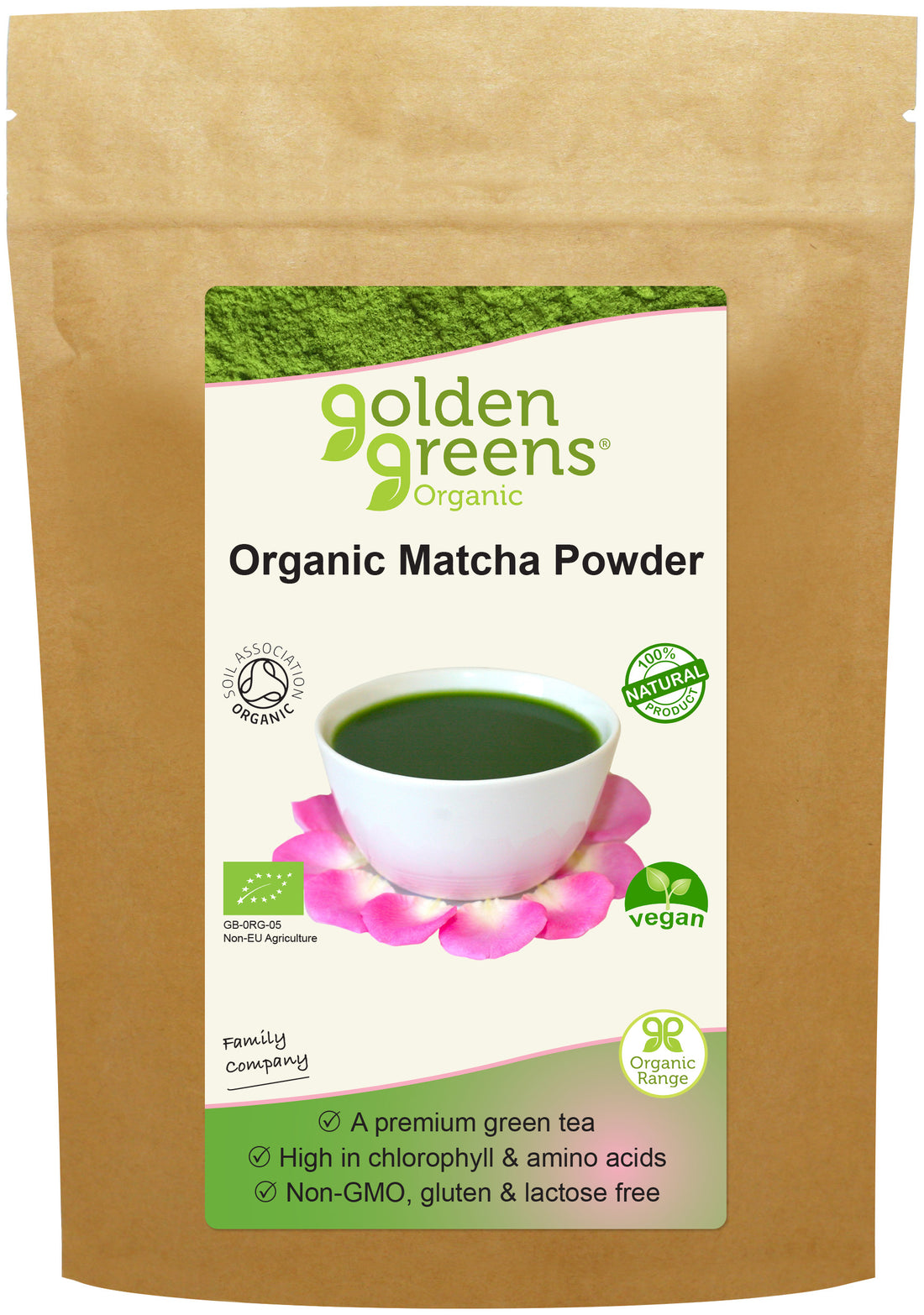 Golden Greens (Greens Organic) Organic Matcha Tea Powder