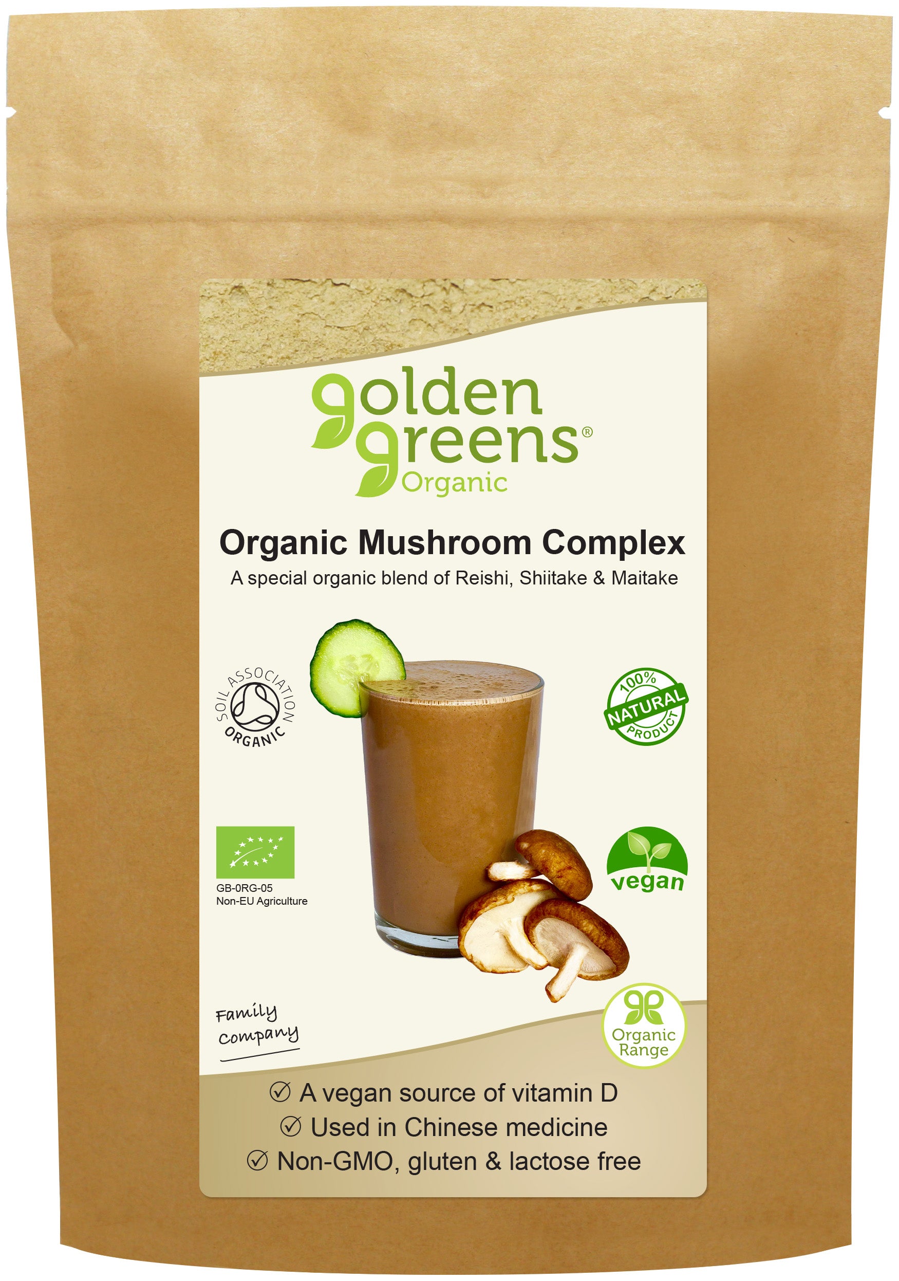 Golden Greens (Greens Organic) Organic Mushroom Complex 50g