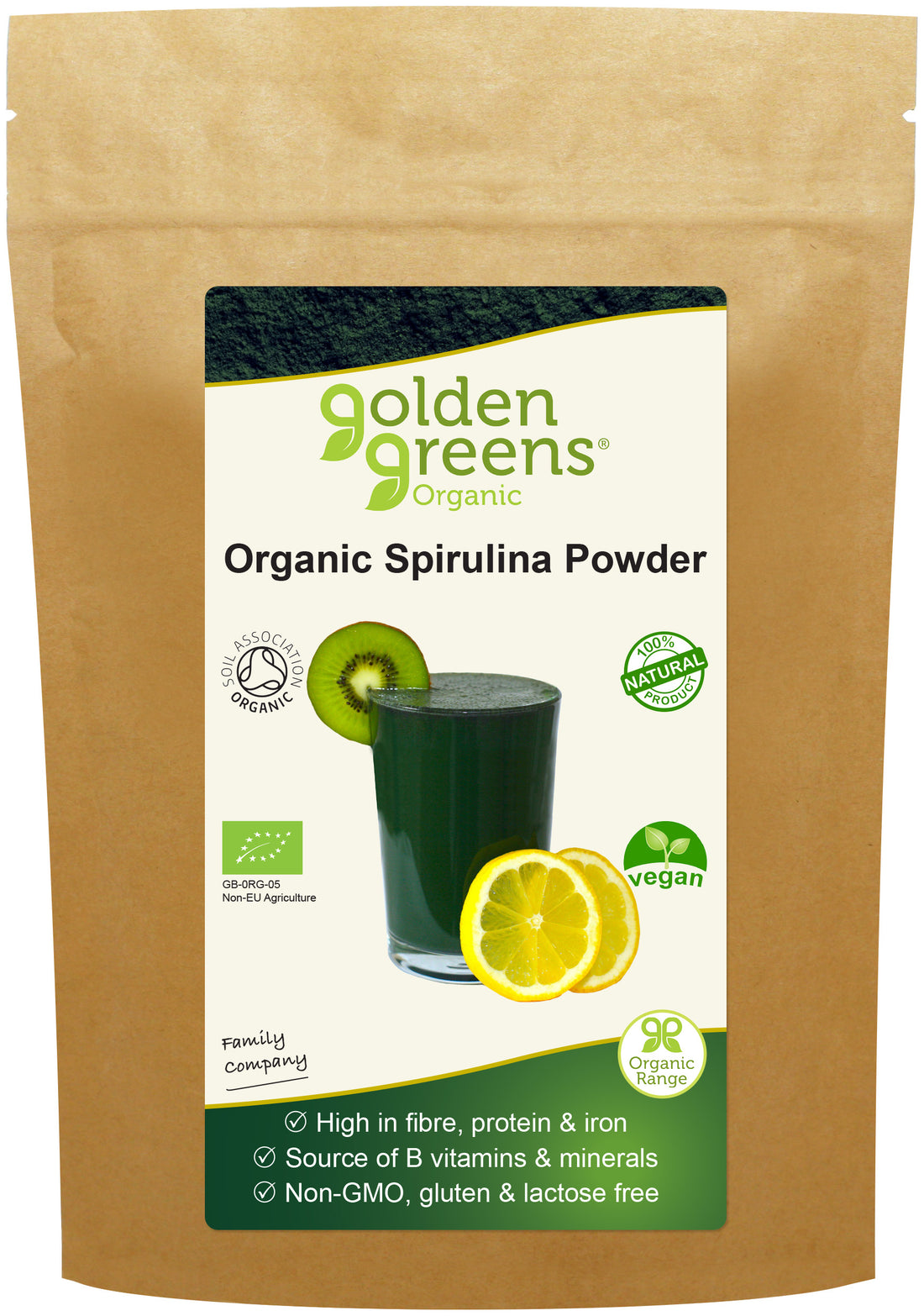 Golden Greens (Greens Organic) Organic Spirulina Powder