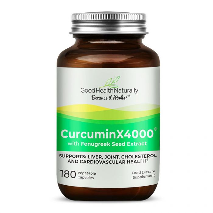 Good Health Naturally CurcuminX4000 With Fenugreek Seed Extract 180 Capsules