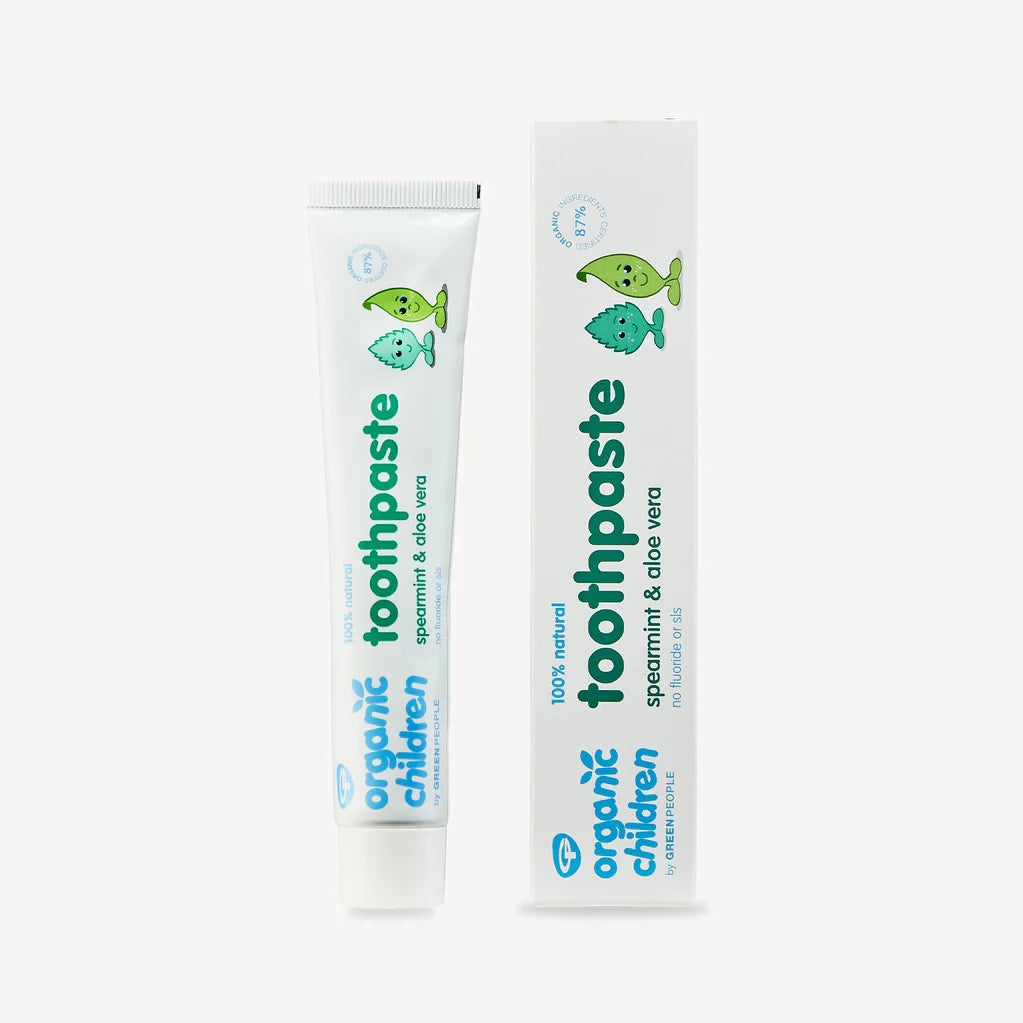 Green People Organic Children Toothpaste Spearmint &amp; Aloe Vera No Fluoride 50ml