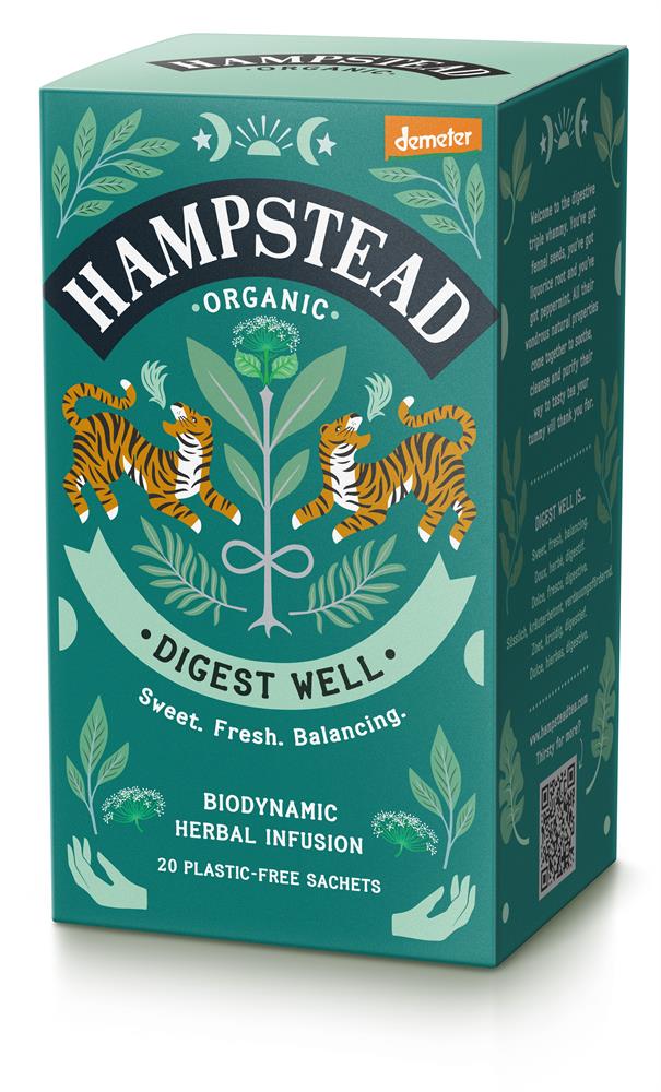 Hampstead Tea Organic Digest Well Herbal Infusion - 20 Tea Bags