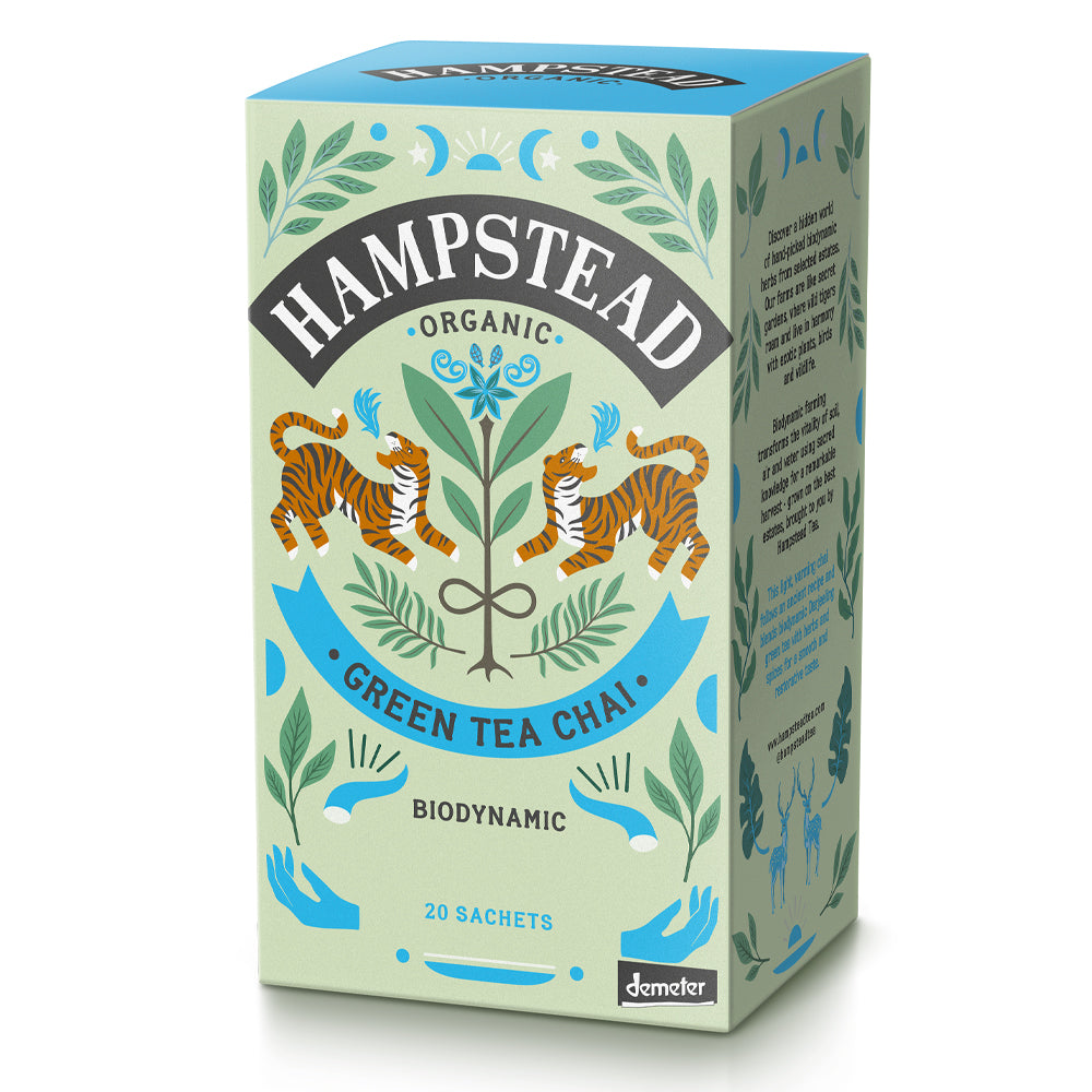 Hampstead Tea Organic Green Tea Chai Tea - 20 Tea Bags