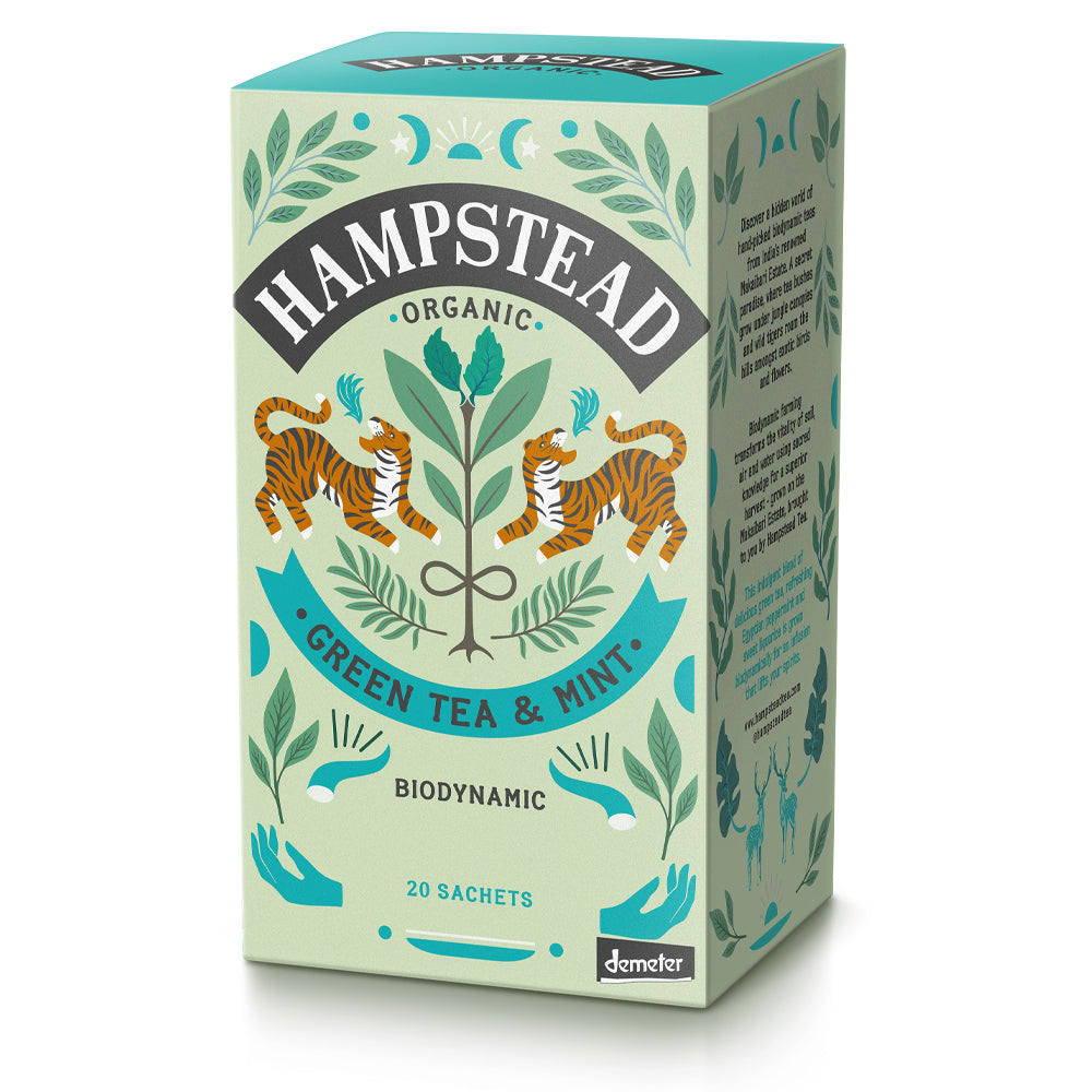 Hampstead Tea Organic Green Tea & Mint Tea - 20 Tea Bags