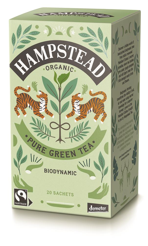 Hampstead Tea Organic Pure Green Tea - 20 Tea Bags