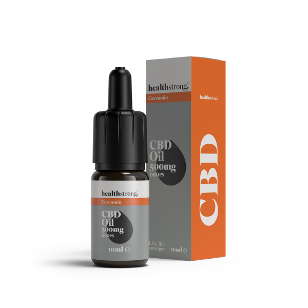 Healthstrong CBD Oil 500mg Drops Curcumin 10ml