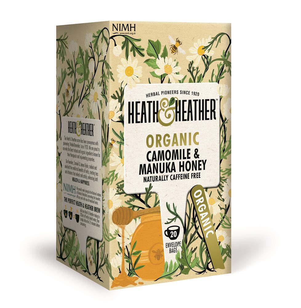 Heath and Heather Organic Camomile &amp; Manuka Honey Tea 20 Tea Bags