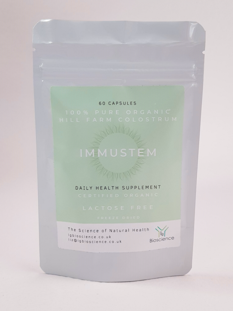 IgBioscience Immustem Organic Colostrum LACTOSE FREE 60 Capsules