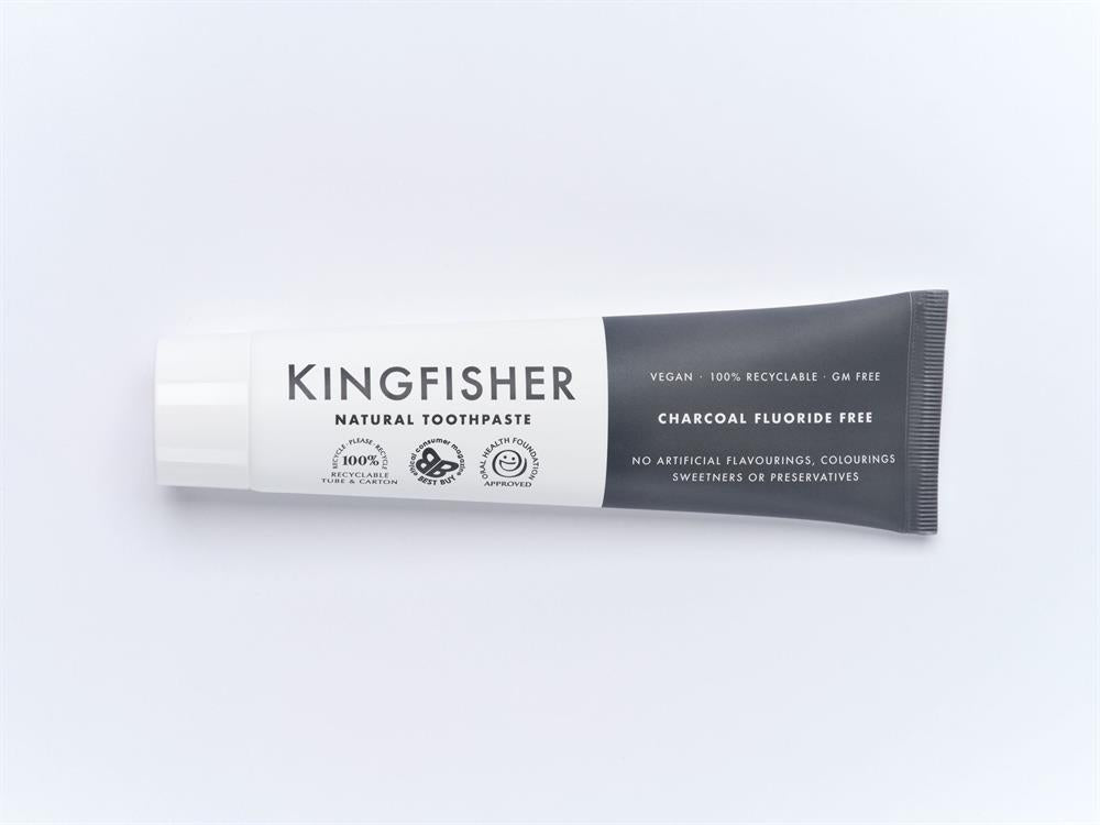 Kingfisher Natural Toothpaste Charcoal Fluoride Free 100ml – Entirely Pure