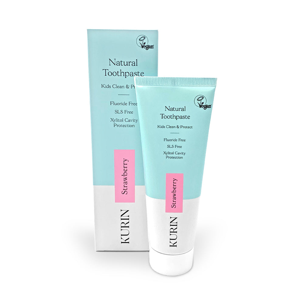 Kurin Natural Toothpaste Kids Clean &amp; Protect Fluoride Free Strawberry 75ml